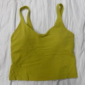 Size 2 lululemon Align Tank Bra Green/ Yellow